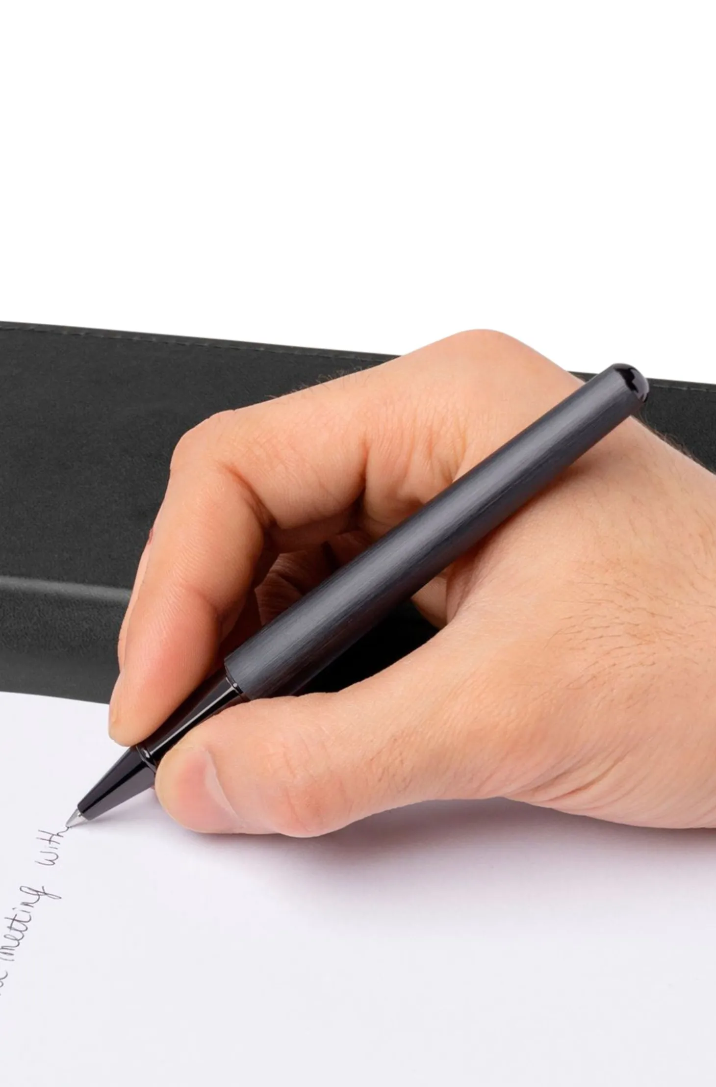 Gebürsteter Tintenroller mit Signature-Streifen am Ring