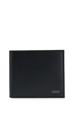 Geldbörse aus Leder mit Logo-Schriftzug