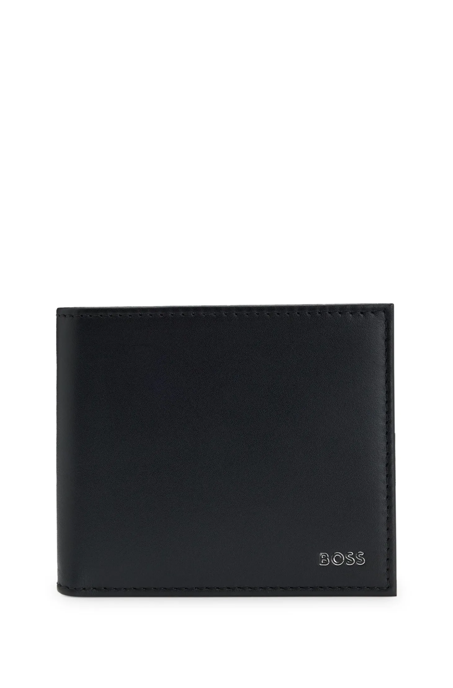 Geldbörse aus Leder mit Logo-Schriftzug