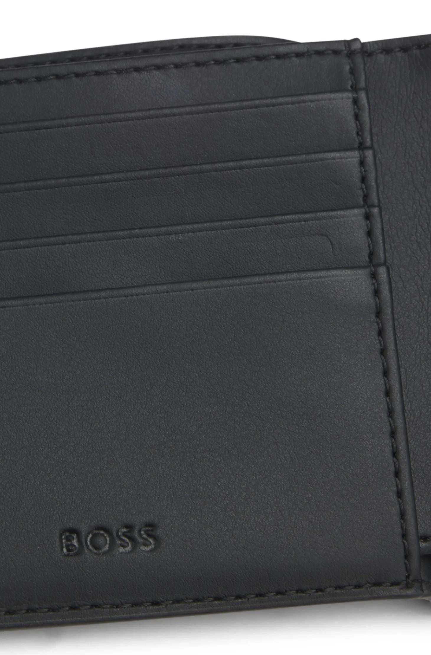 Geldbörse mit Monogramm und unifarbenen Details