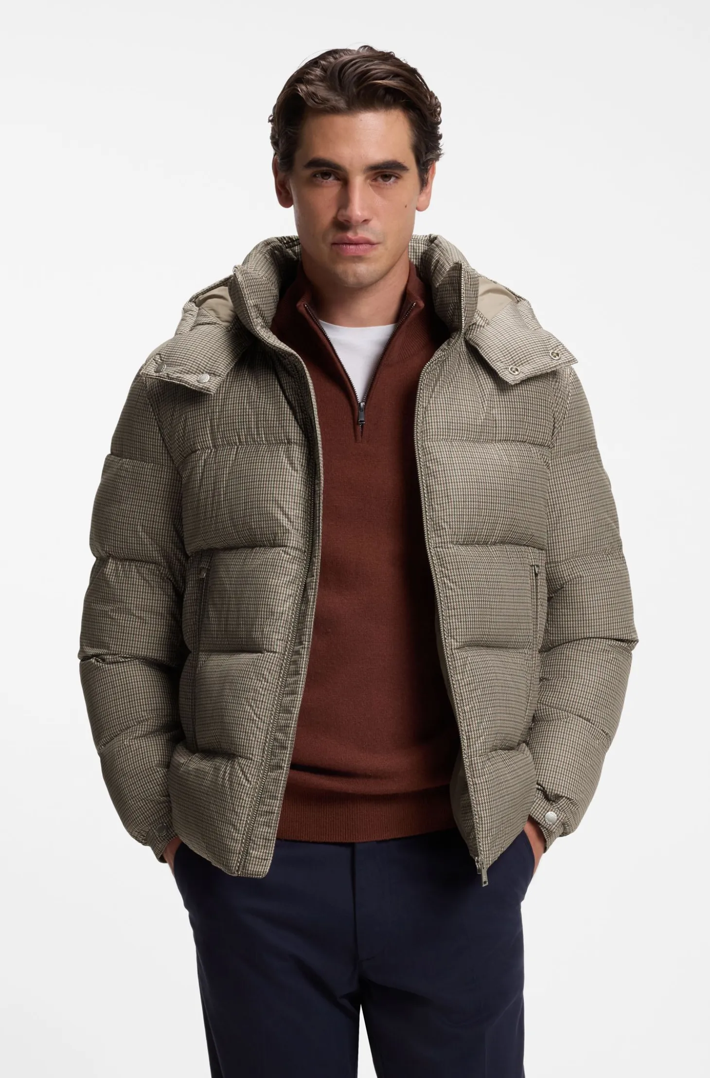 Gemusterte legere Jacke für modernes Layering