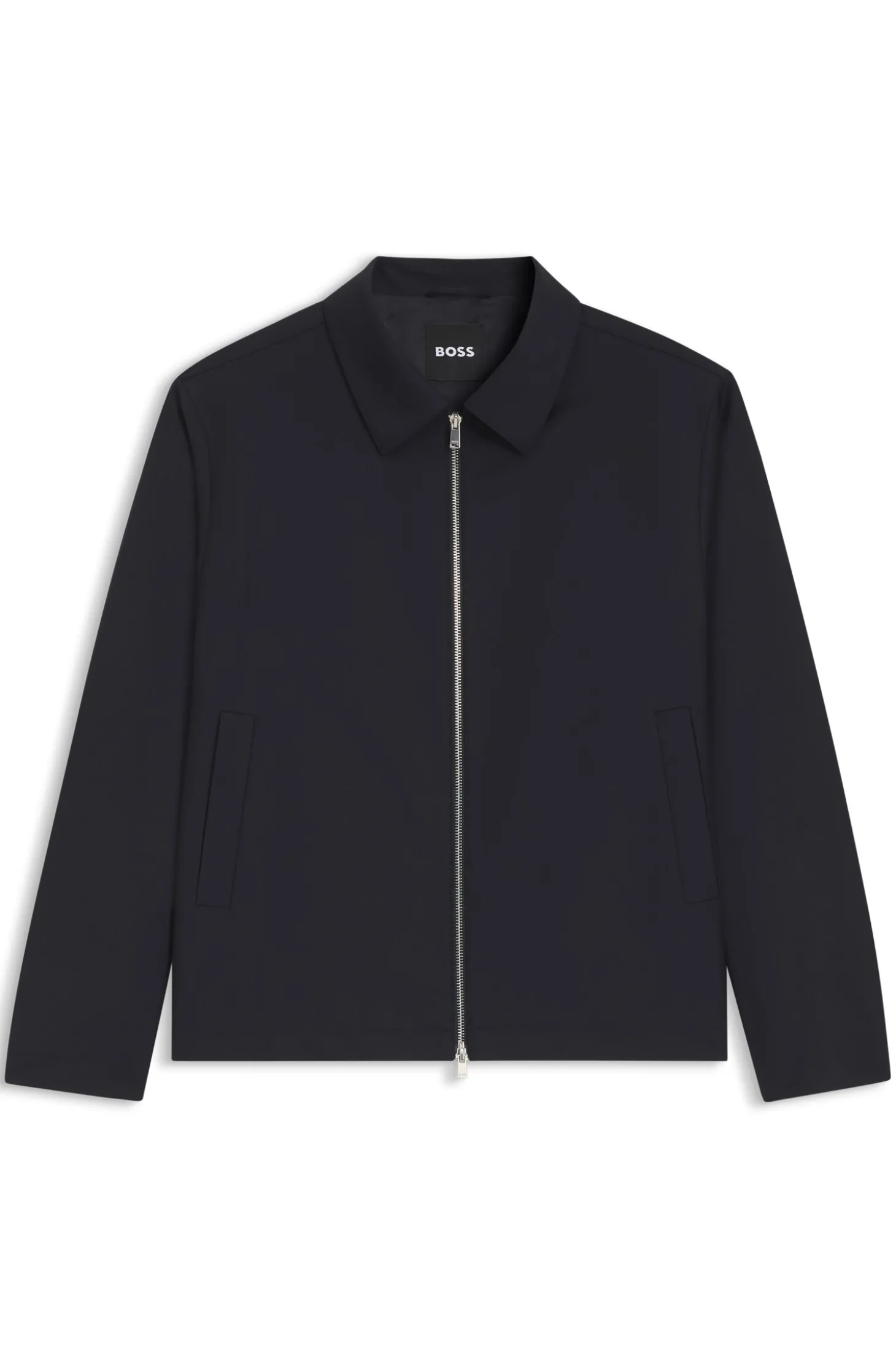 Gemusterte Slim-Fit Jacke aus elastischer Wolle