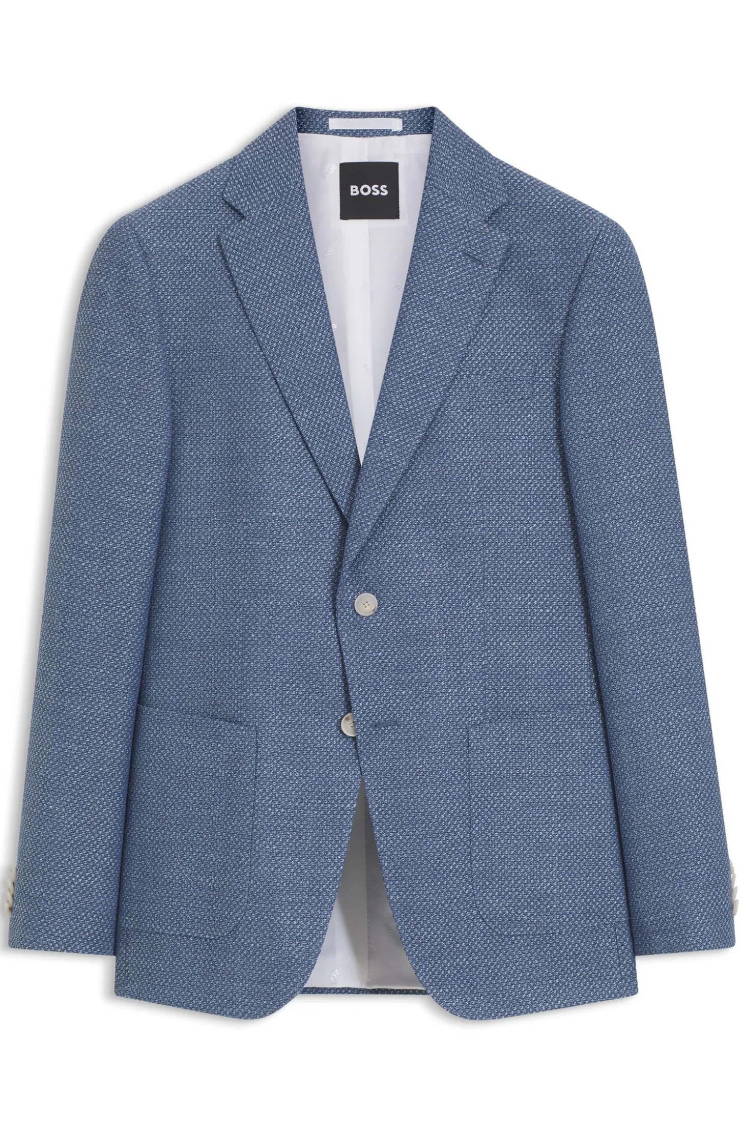 Gemustertes Slim-Fit Sakko aus Schurwoll-Mix
