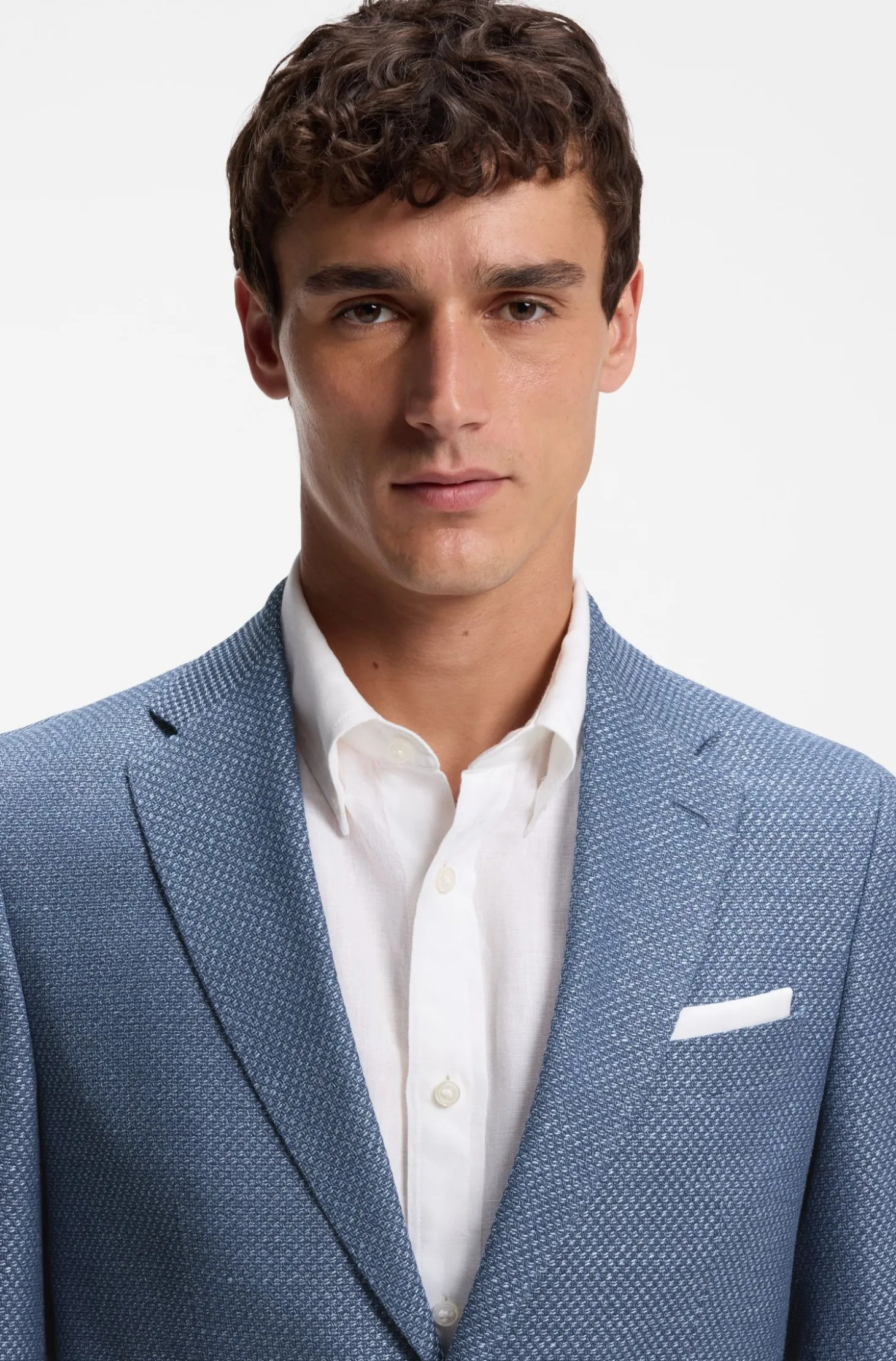 Gemustertes Slim-Fit Sakko aus Schurwoll-Mix