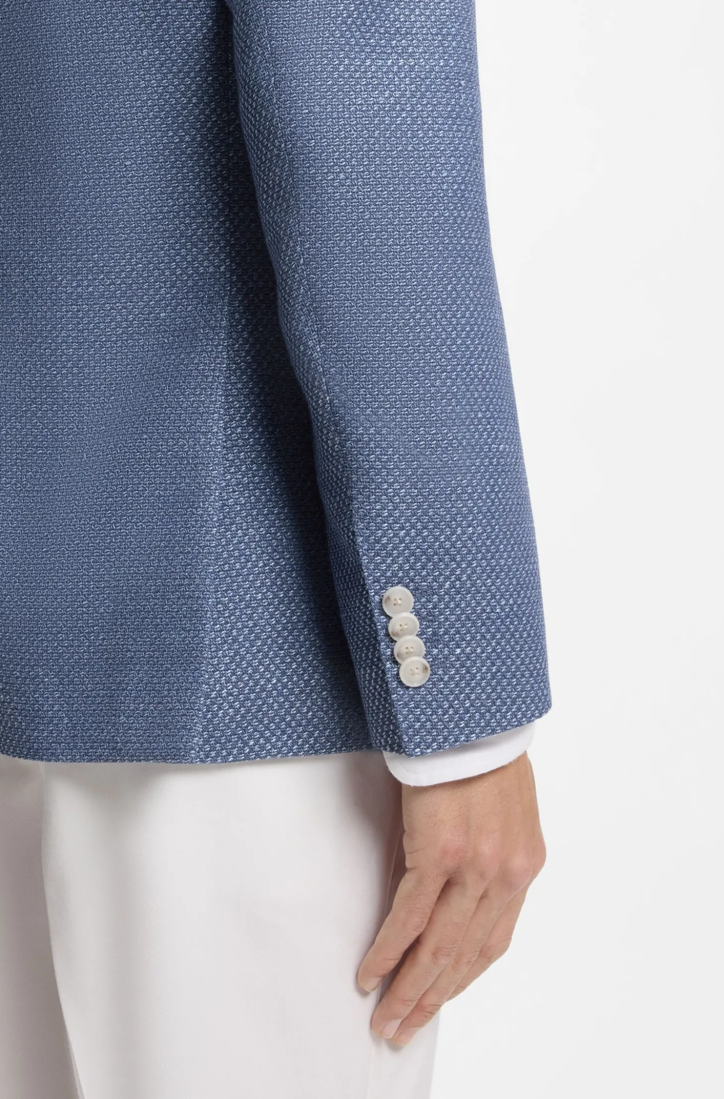 Gemustertes Slim-Fit Sakko aus Schurwoll-Mix