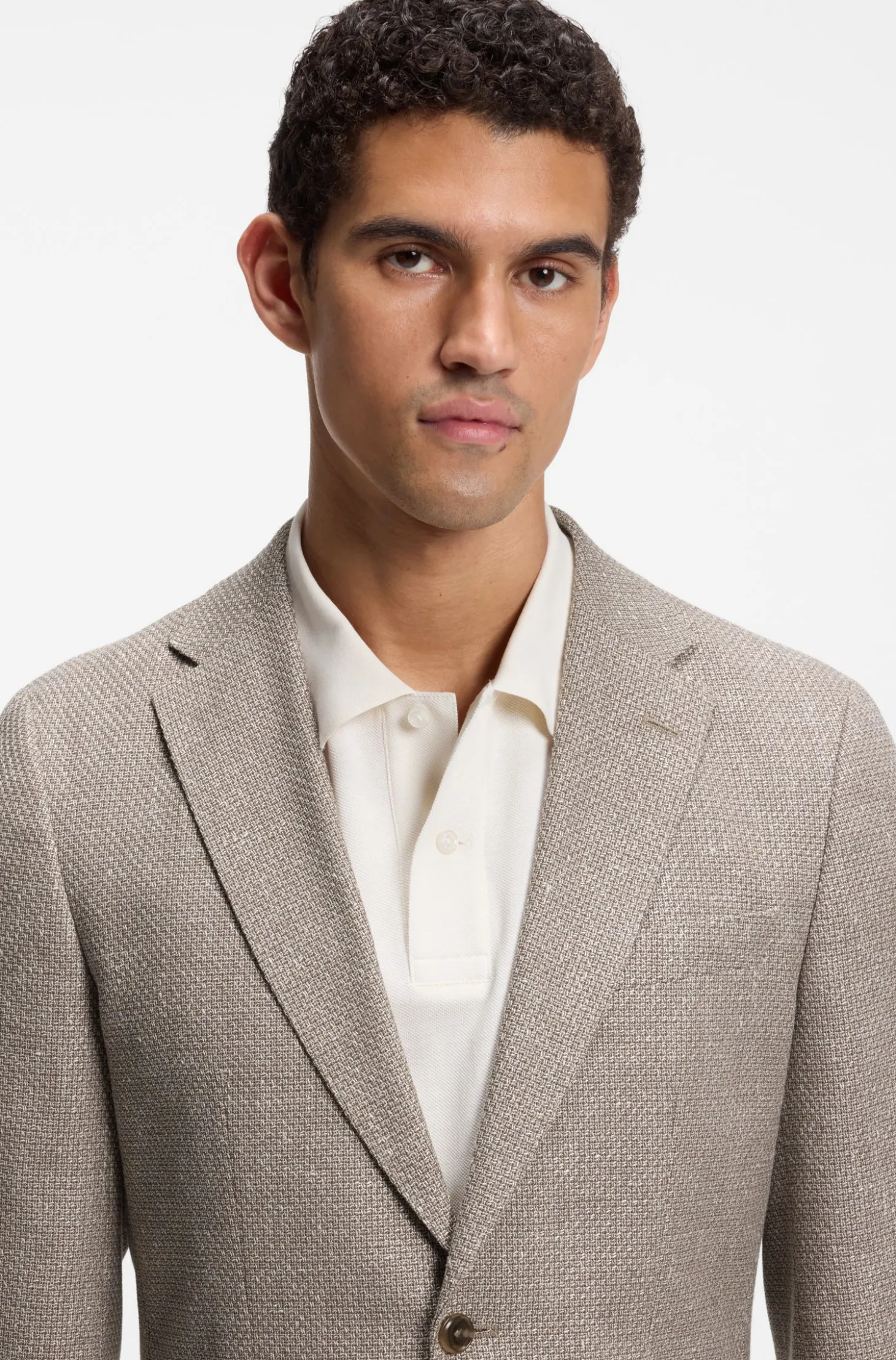 Gemustertes Slim-Fit Sakko aus Schurwoll-Mix