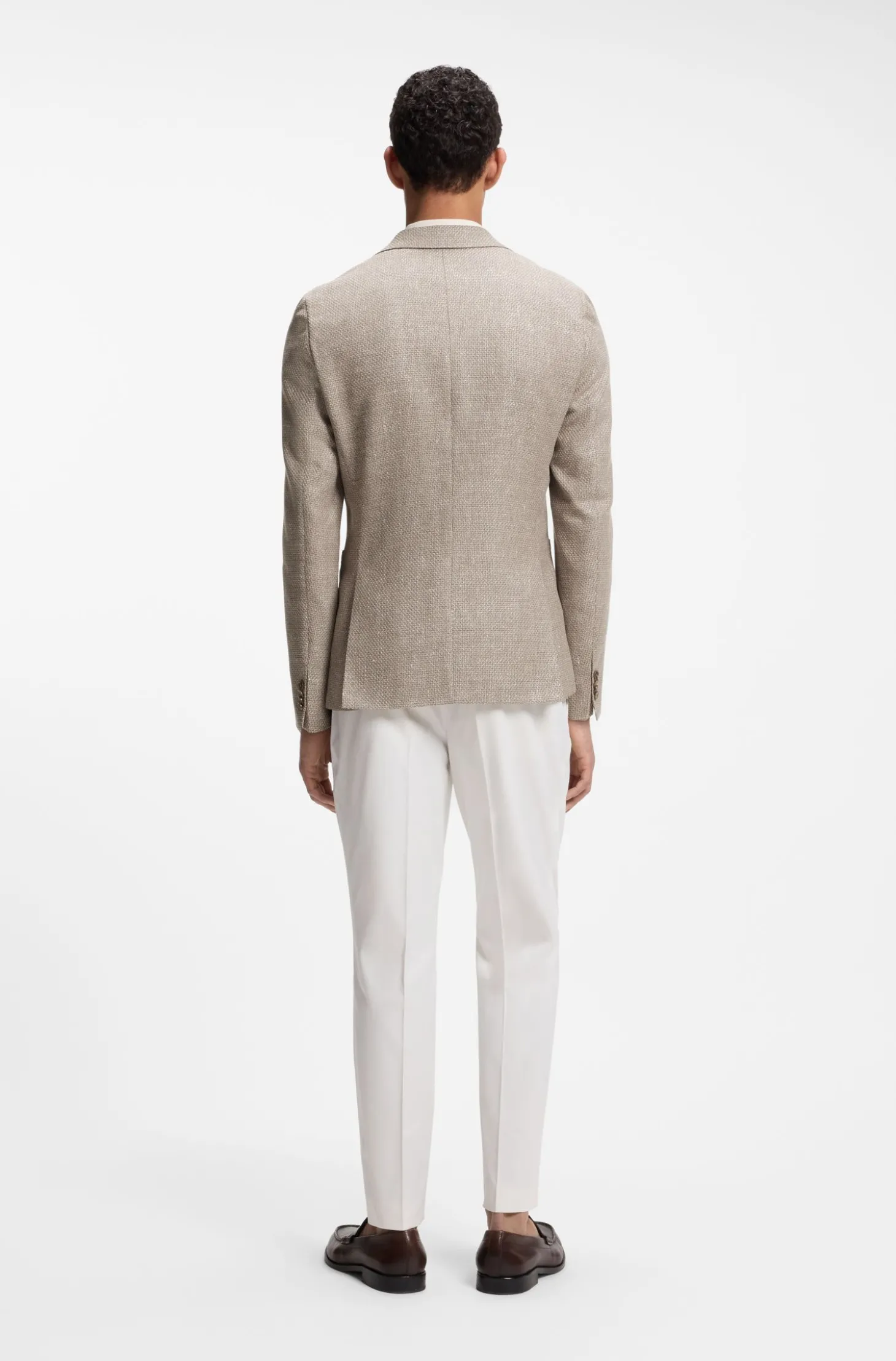 Gemustertes Slim-Fit Sakko aus Schurwoll-Mix