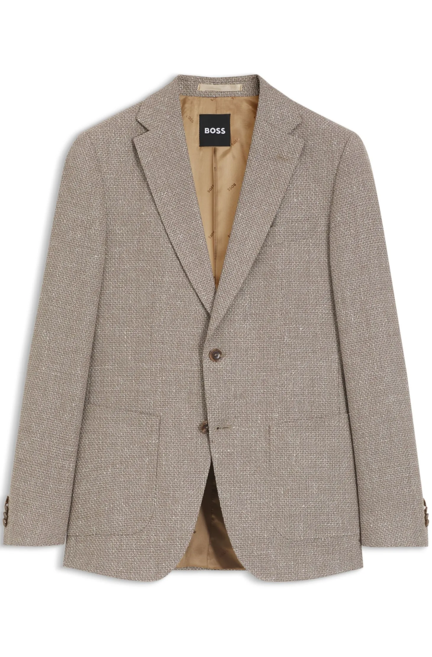 Gemustertes Slim-Fit Sakko aus Schurwoll-Mix