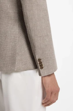 Gemustertes Slim-Fit Sakko aus Schurwoll-Mix