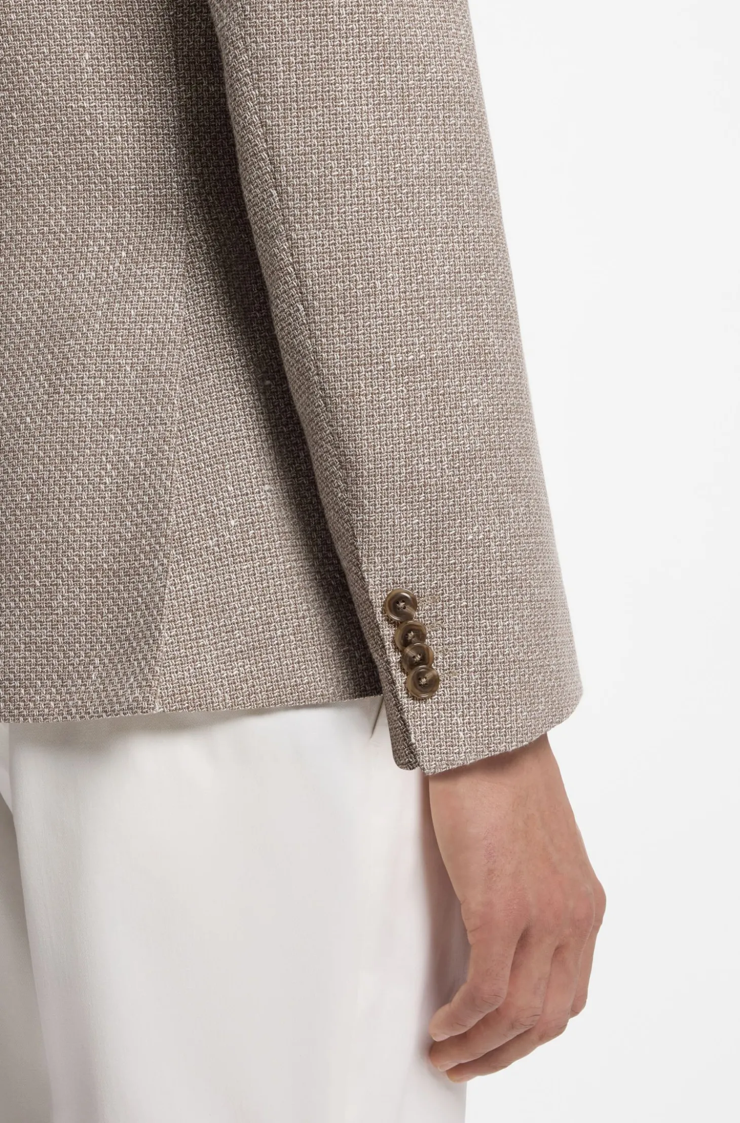 Gemustertes Slim-Fit Sakko aus Schurwoll-Mix