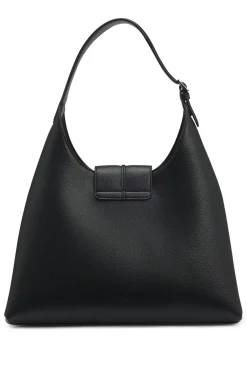 Genarbte Hobo Bag mit Double-B-Monogramm