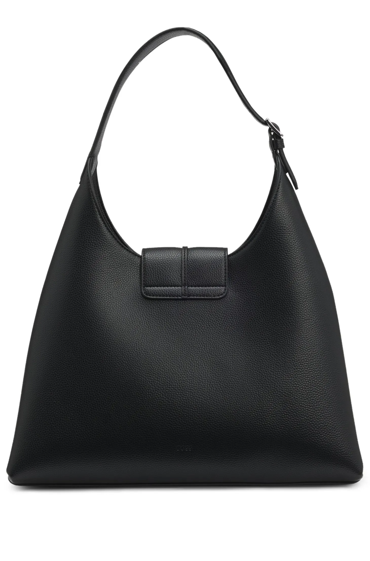 Genarbte Hobo Bag mit Double-B-Monogramm