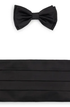 Geschenk-Set mit Fliege und Kummerbund aus Seide