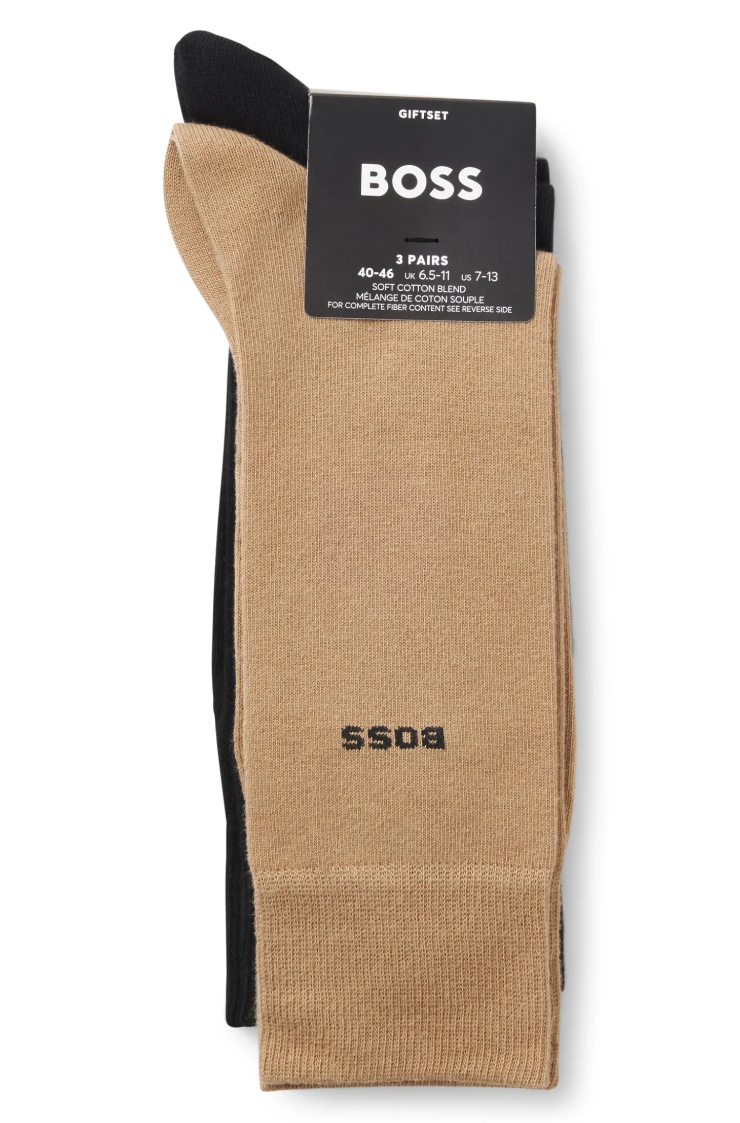 Geschenk-Set mit mittelhohen Socken im Dreierpack