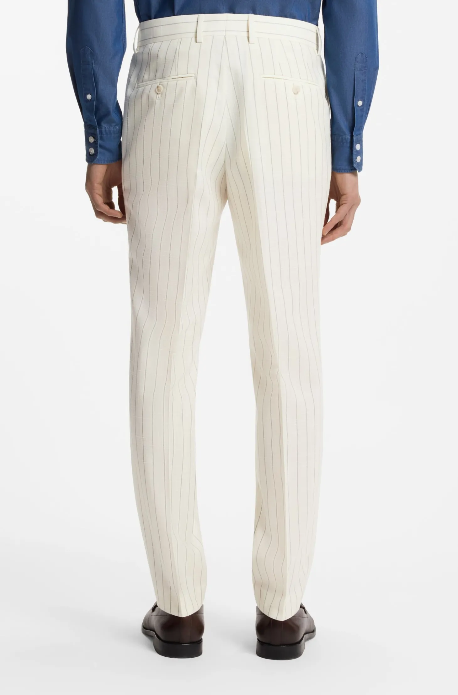 Gestreifter Slim-Fit Zweiteiler