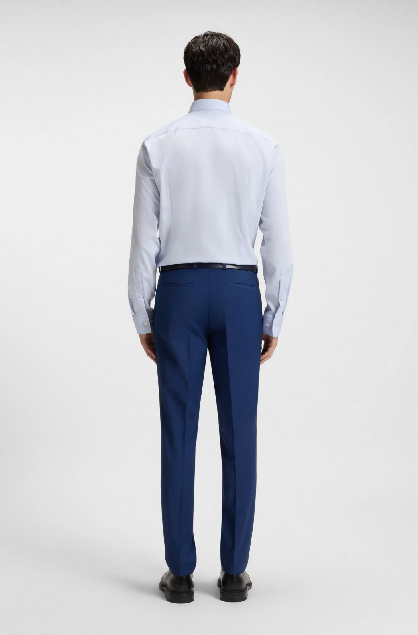 Gestreiftes Slim-Fit Business-Hemd aus Baumwolle