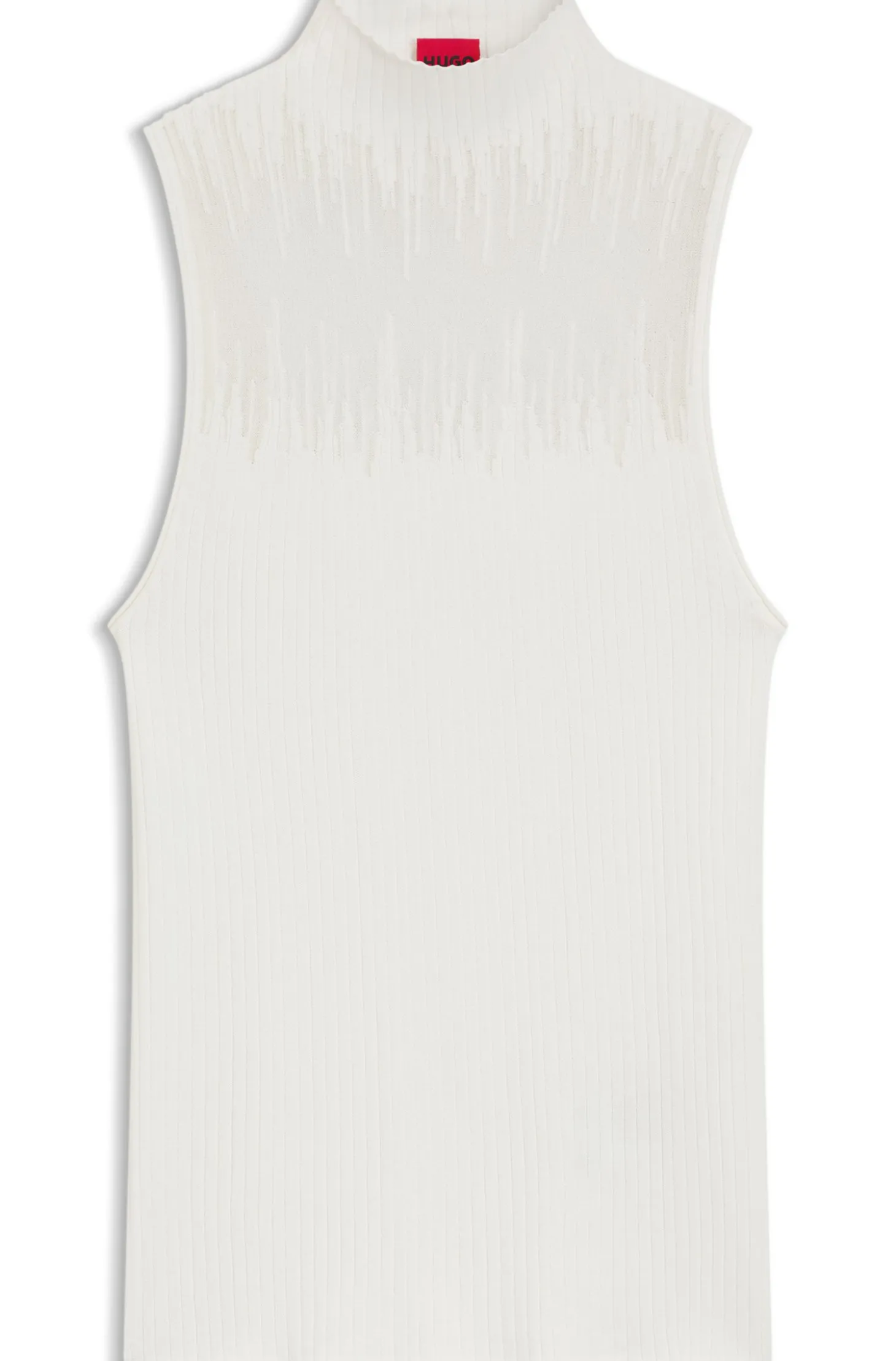 Gestricktes Top mit transparenter Partie