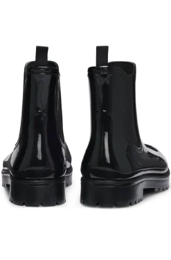 Glänzende Chelsea-Regenstiefel mit Logo-Patch