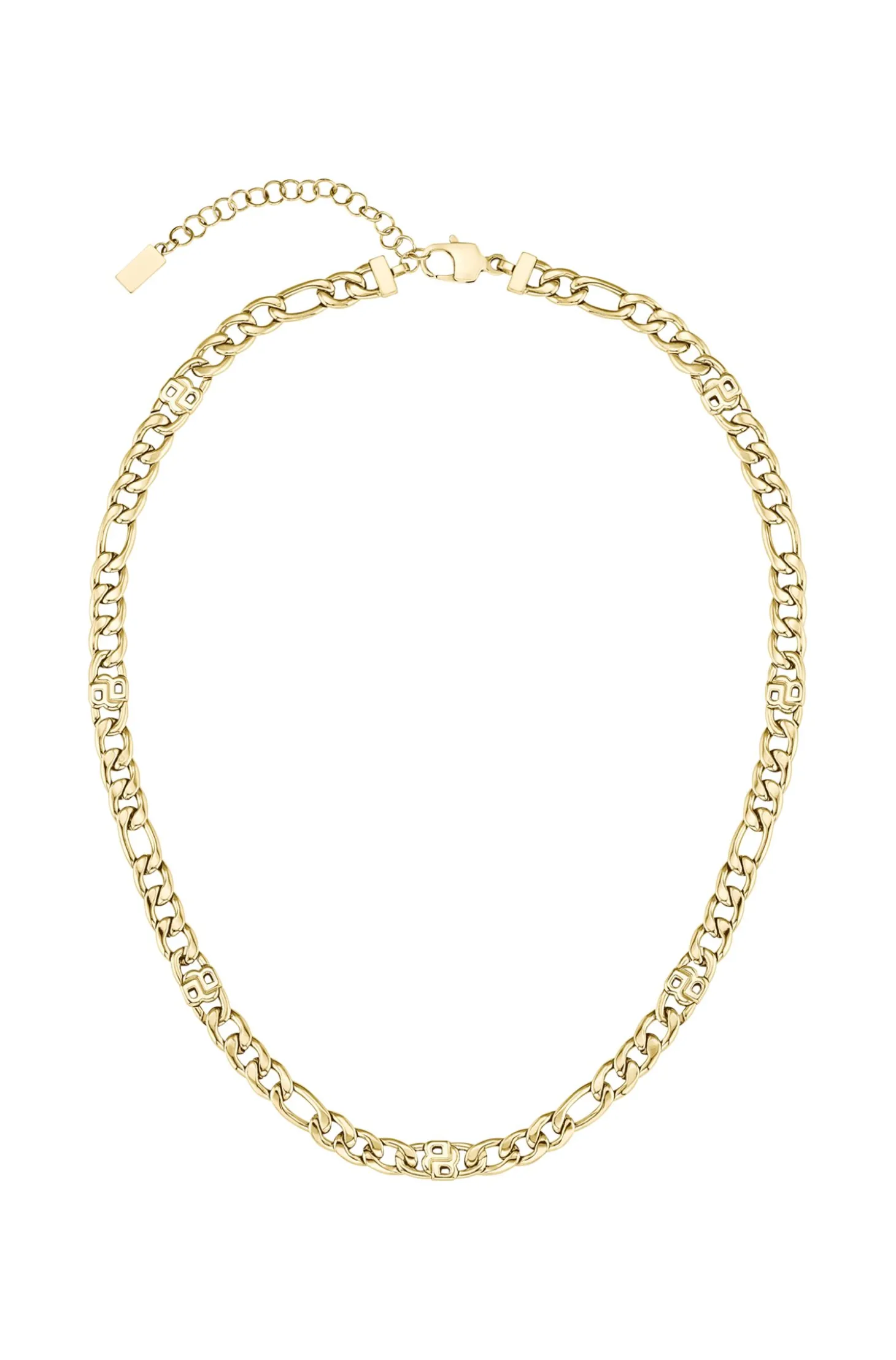 Goldfarbene Gliederhalskette mit Double-B-Monogrammen