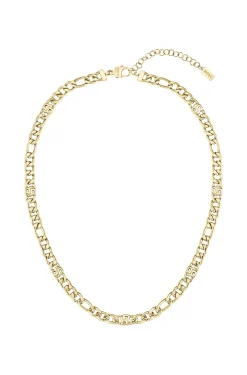 Goldfarbene Gliederhalskette mit Double-B-Monogrammen