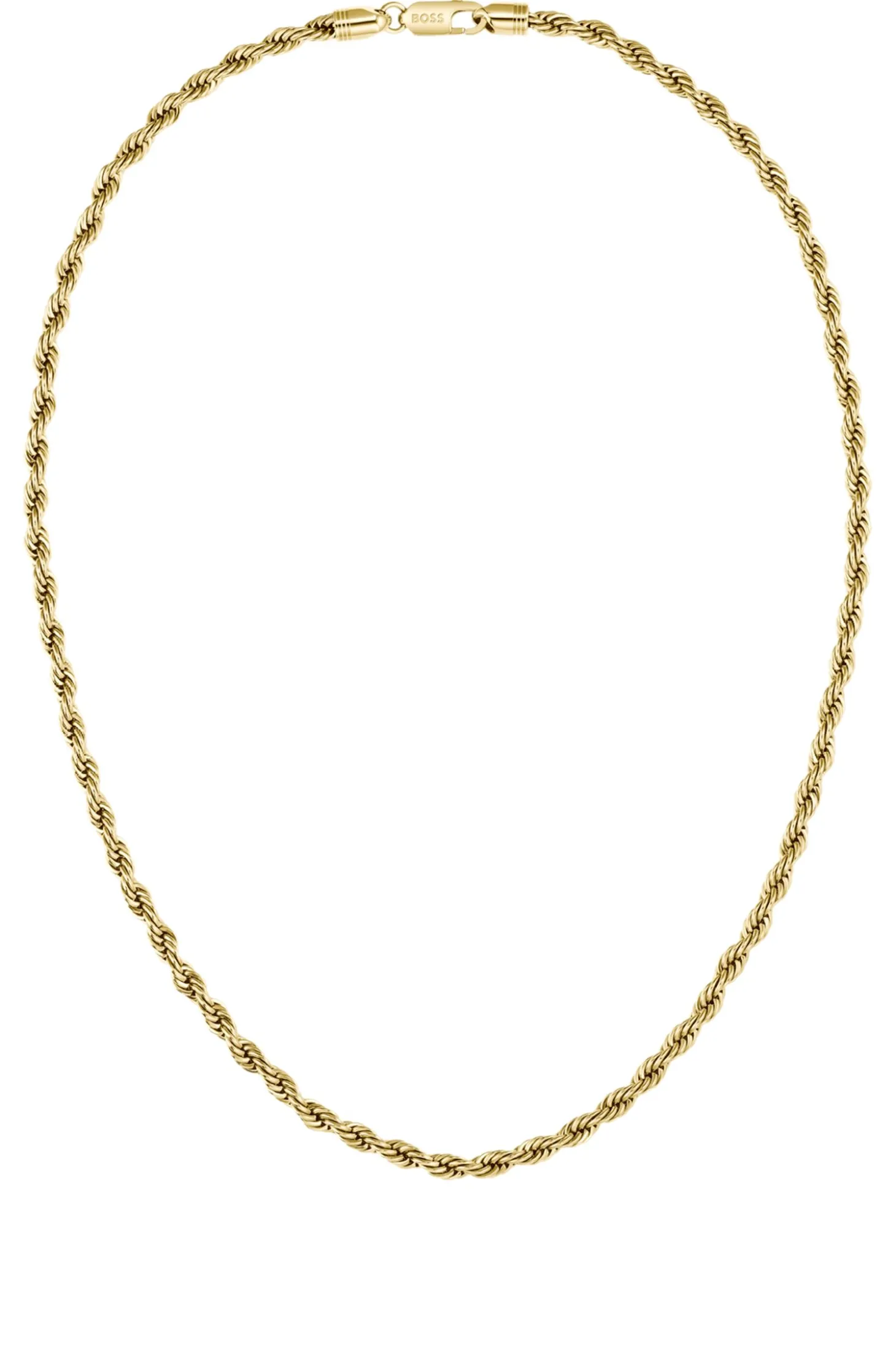 Goldfarbene Halskette im Kordelstil
