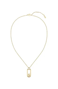 Goldfarbene Halskette mit Double-B-Monogramm-Anhänger