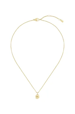 Goldfarbene Halskette mit Double-B-Monogramm als Anhänger