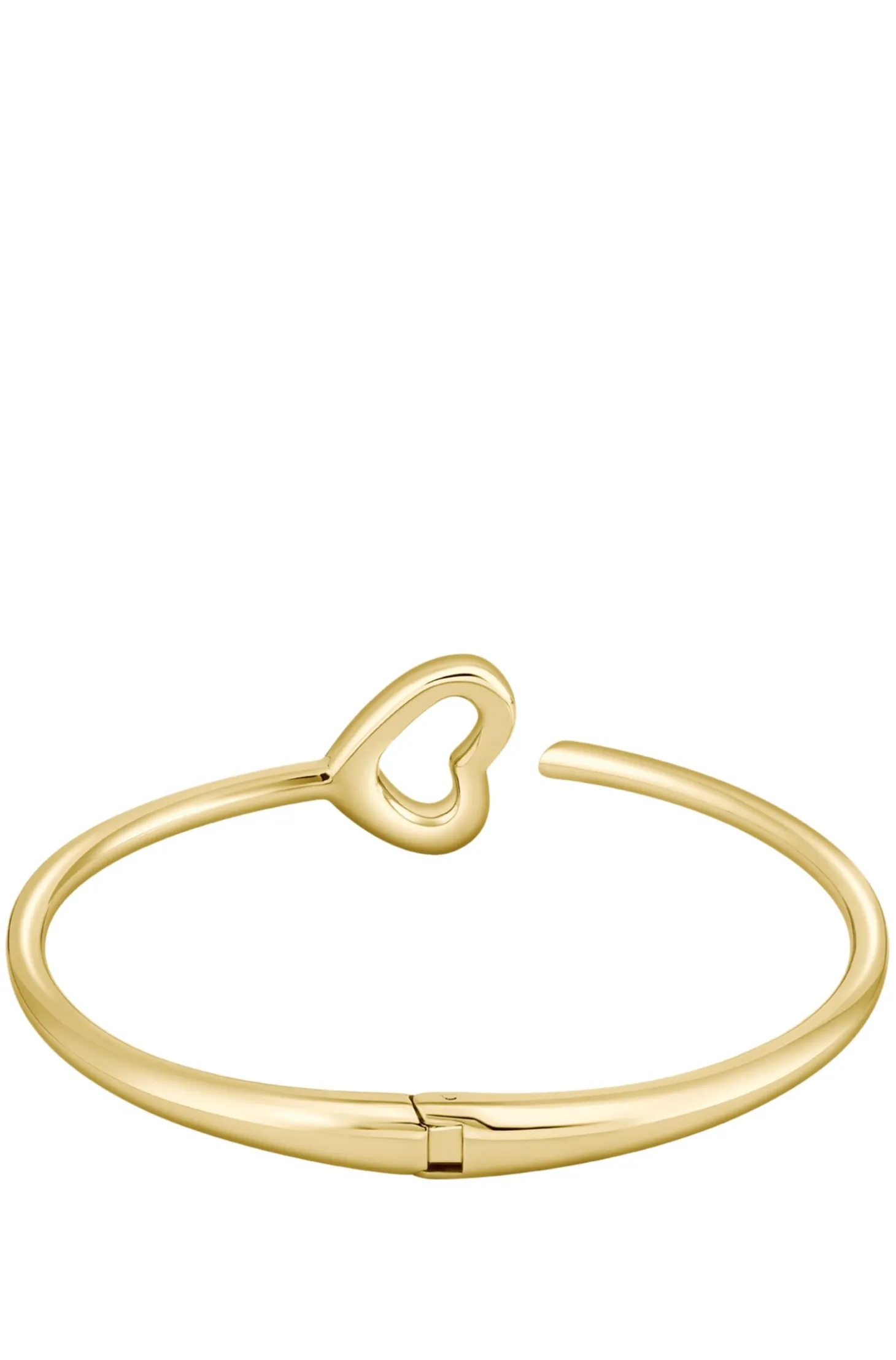 Goldfarbener Armreif mit Herz-Detail