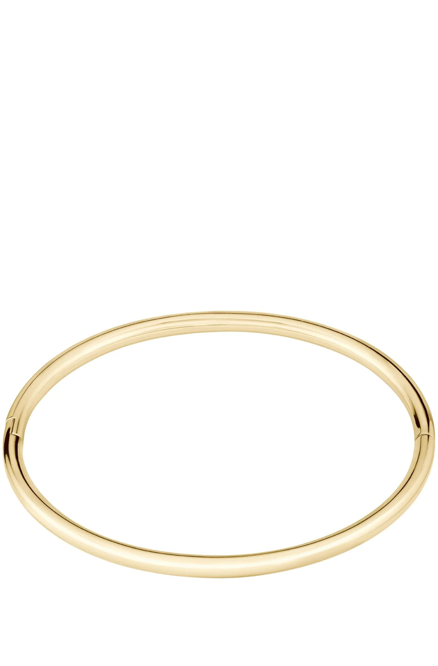 Goldfarbener Armreif mit Logo-Detail