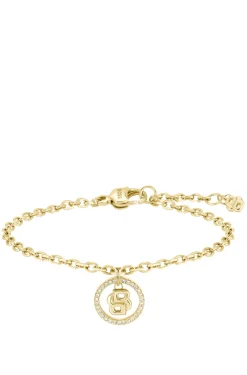 Goldfarbenes Armband mit Double-B-Monogramm-Anhänger