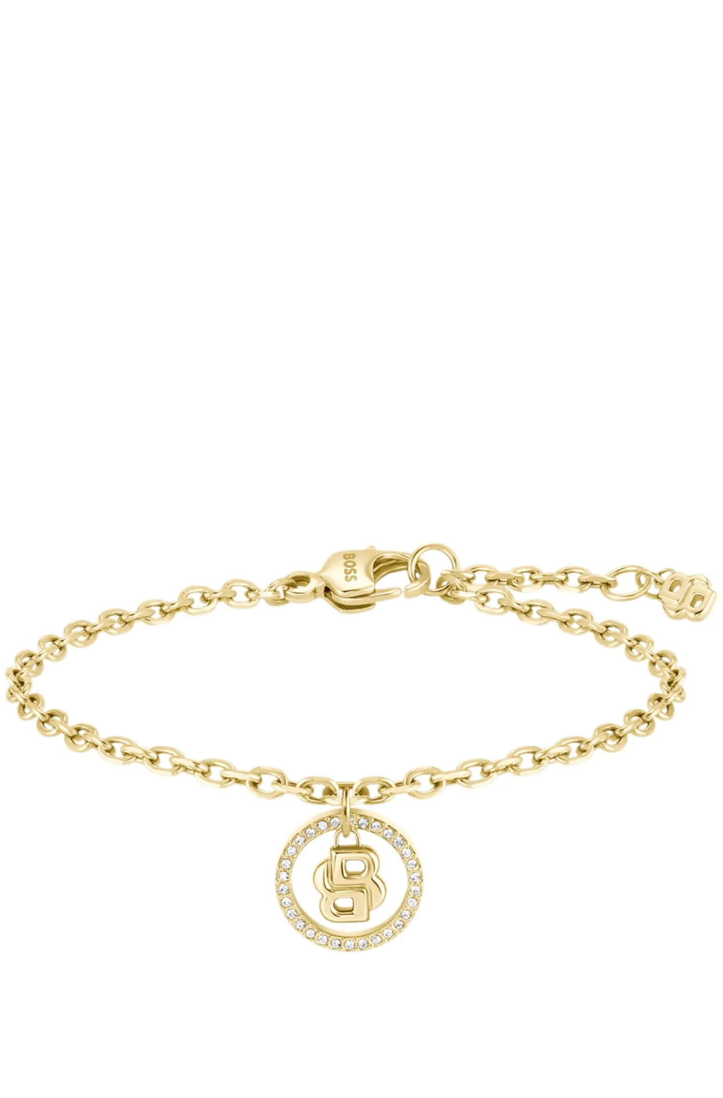 Goldfarbenes Armband mit Double-B-Monogramm-Anhänger
