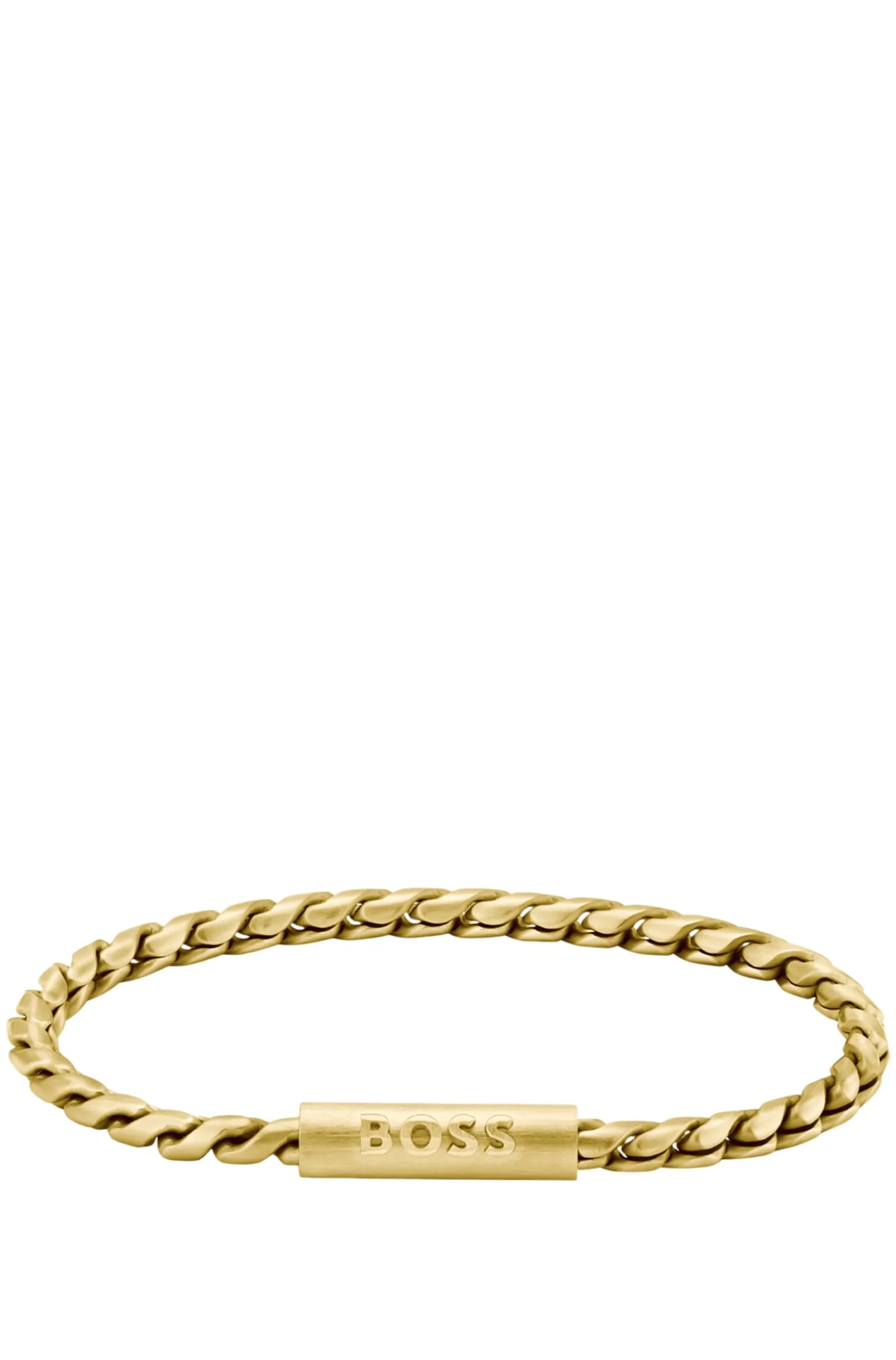 Goldfarbenes Armband mit geflochtener Kette