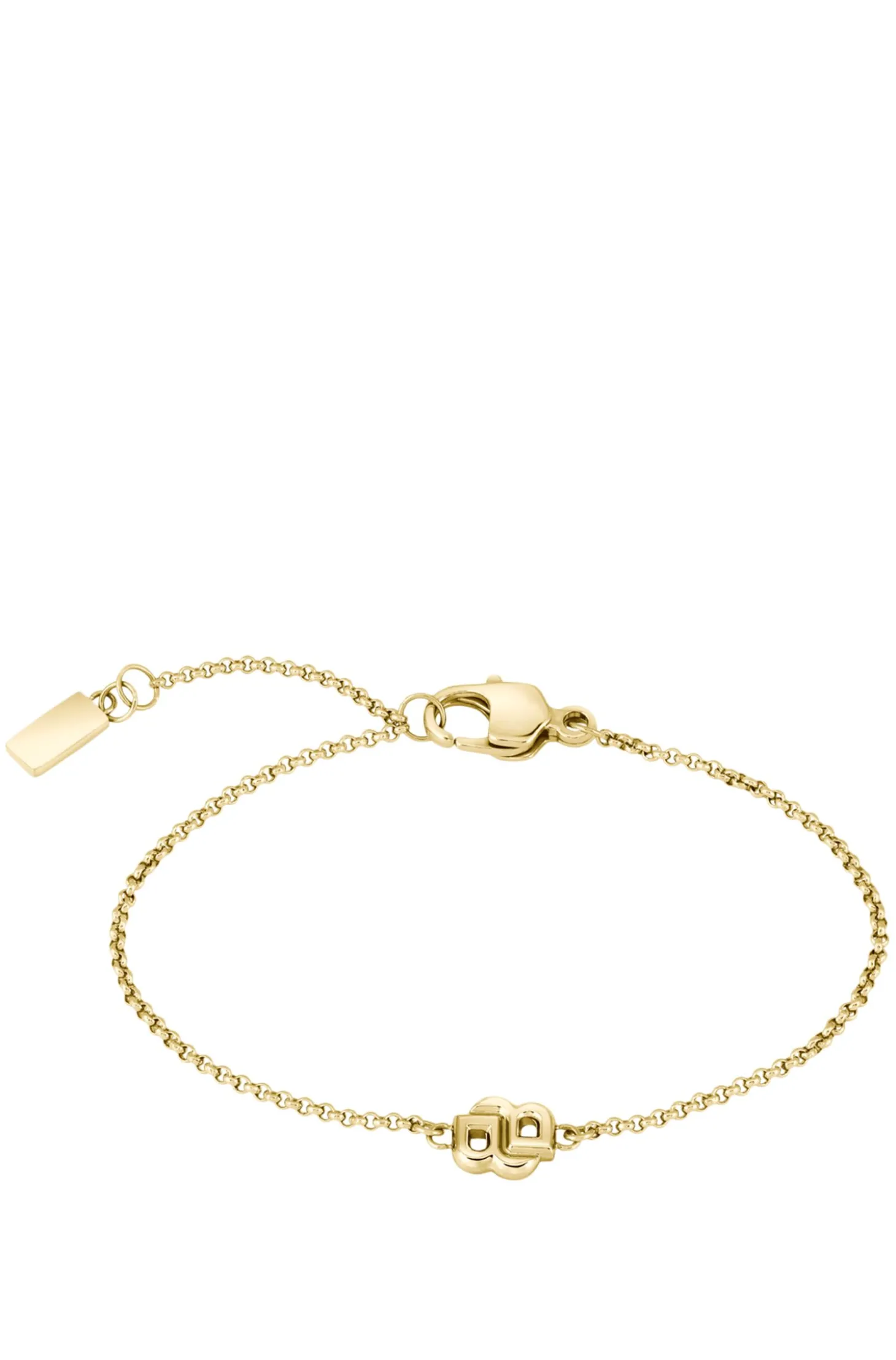 Goldfarbenes Gliederarmband mit Double-B-Monogramm