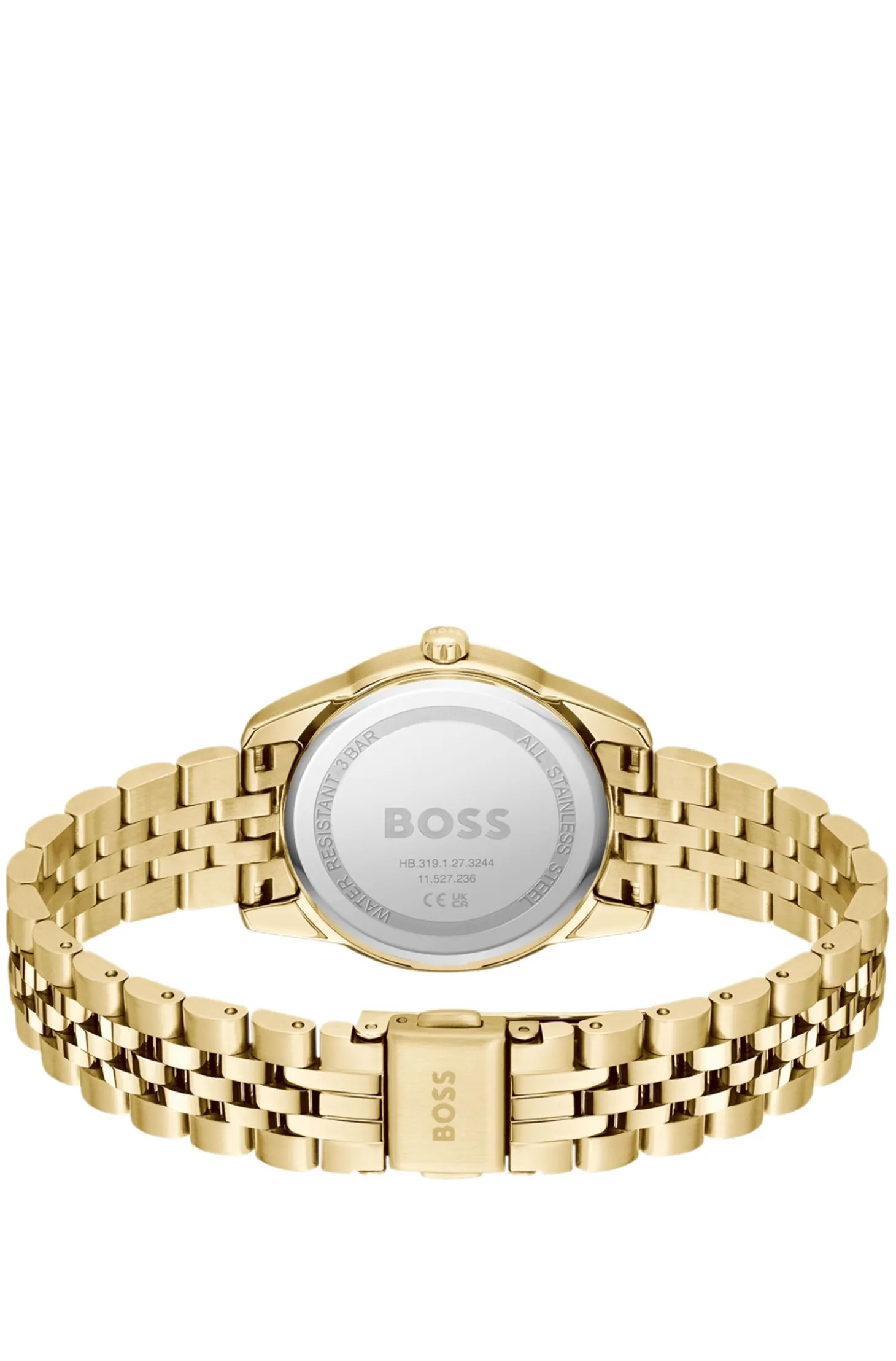 Graceful Precious Uhr aus goldfarbenem Edelstahl mit Kristallbesatz