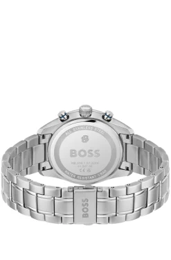 Grand Prix Vitesse Uhr mit integriertem Armband und blauem Zifferblatt
