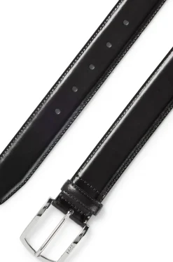 Gürtel aus italienischem Leder mit polierter Logo-Schließe