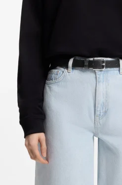 Gürtel aus italienischem Leder mit Metallbuchstaben
