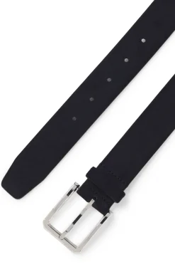 Gürtel aus Veloursleder mit Schließe in Silber-Optik