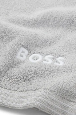Gästehandtuch aus Baumwolle mit Kontrast-Logo-Stickerei