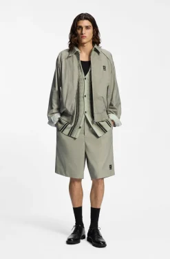 Harrington-Jacke mit Hahnentritt-Muster