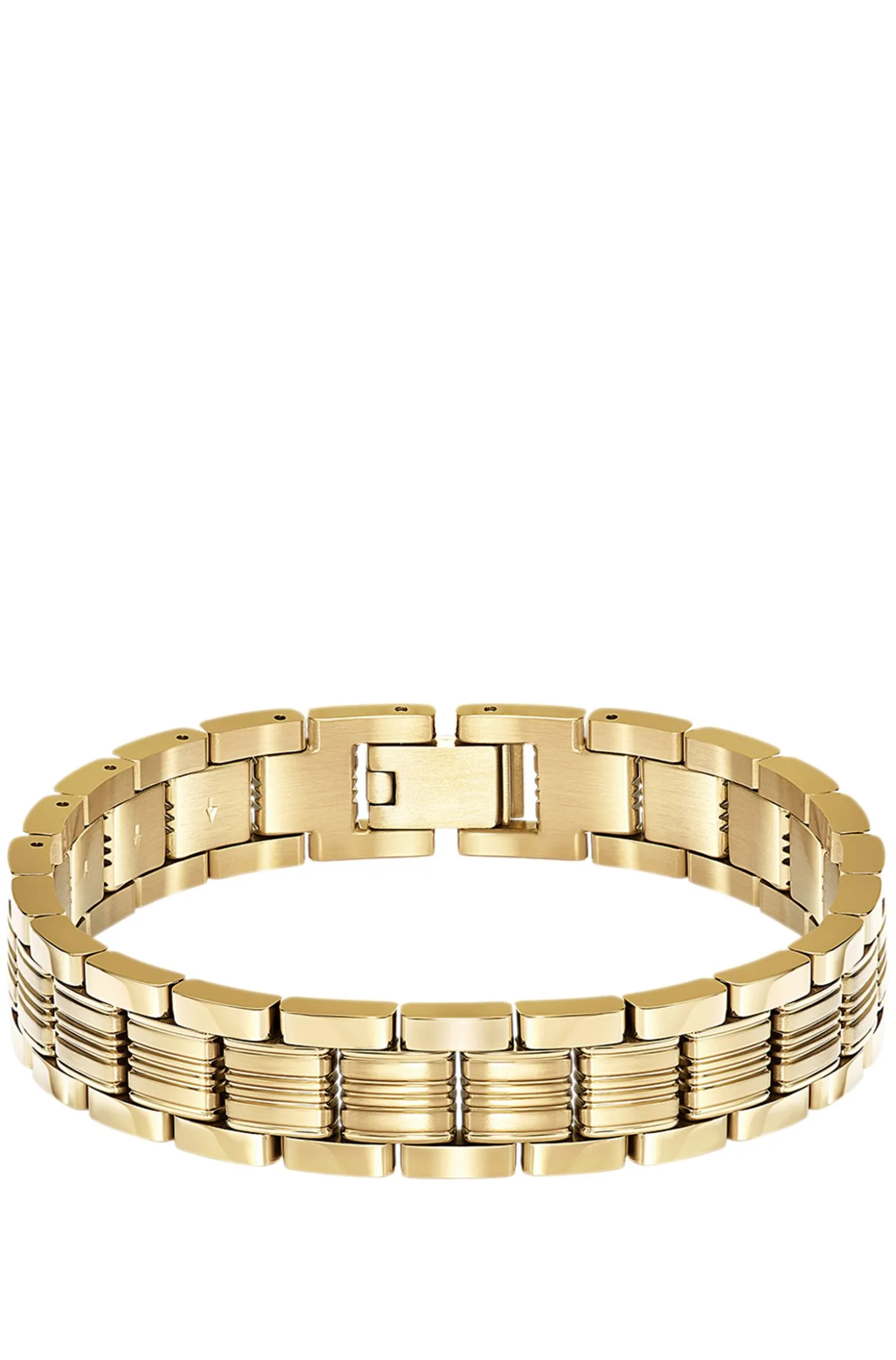 Hellgelbgoldfarbener Armreif mit Multi-Glieder-Design