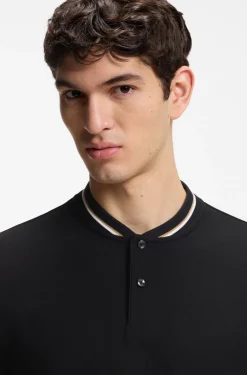 Henley-Poloshirt aus Baumwoll-Piqué