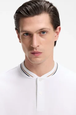 Henley-Poloshirt aus Baumwoll-Piqué