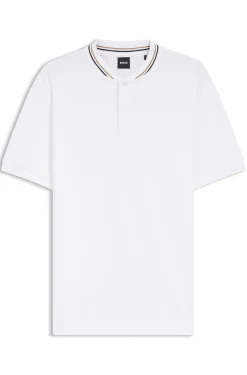 Henley-Poloshirt aus Baumwoll-Piqué