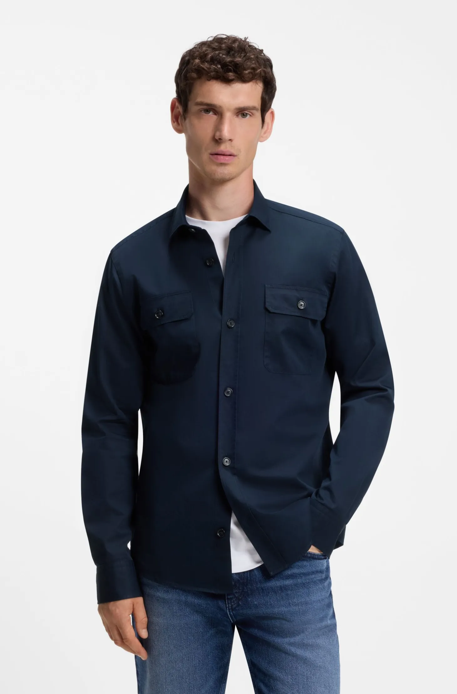 Heritage Casual-Fit Hemd aus kompakter Baumwoll-Popeline