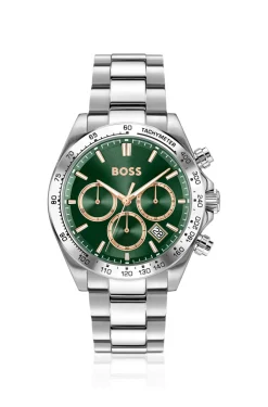 HERO 2.0 Chronograph mit grünem Zifferblatt und Edelstahlarmband