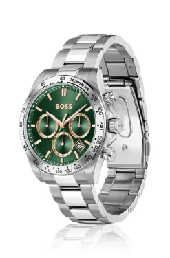 HERO 2.0 Chronograph mit grünem Zifferblatt und Edelstahlarmband