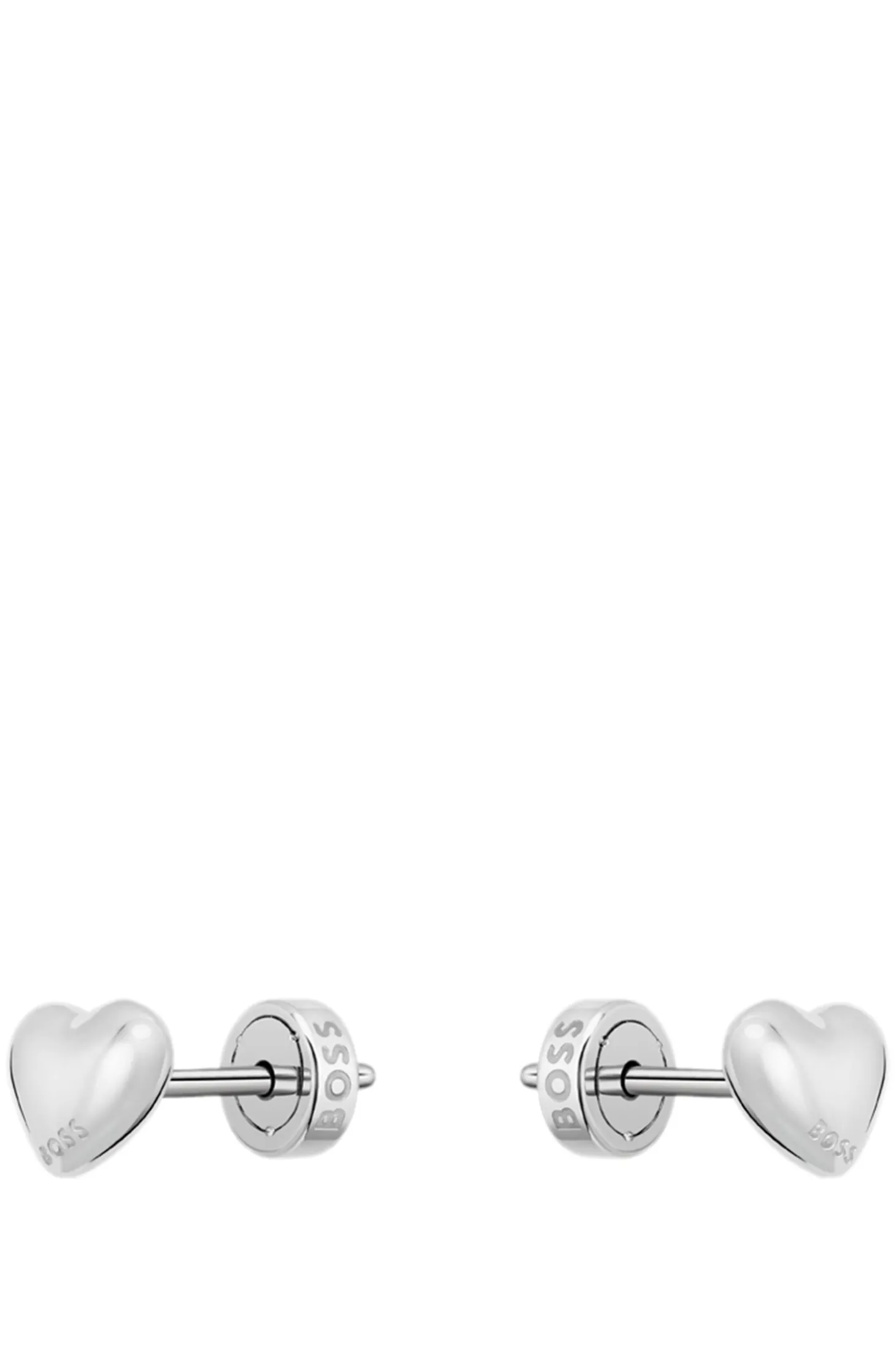 Herzförmige Ohrstecker aus Edelstahl