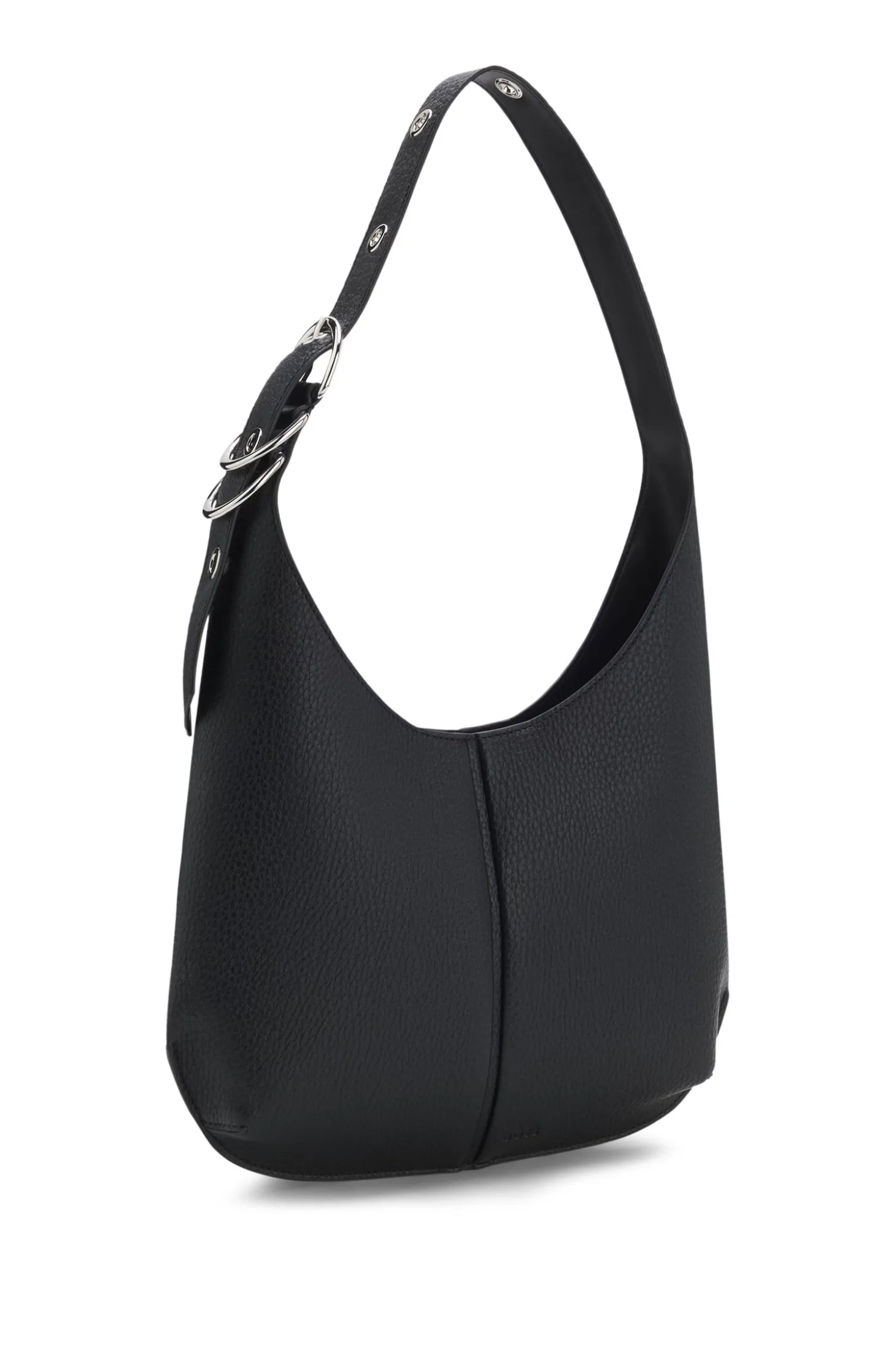 Hobo Bag aus Kunstleder mit geprägtem Logo
