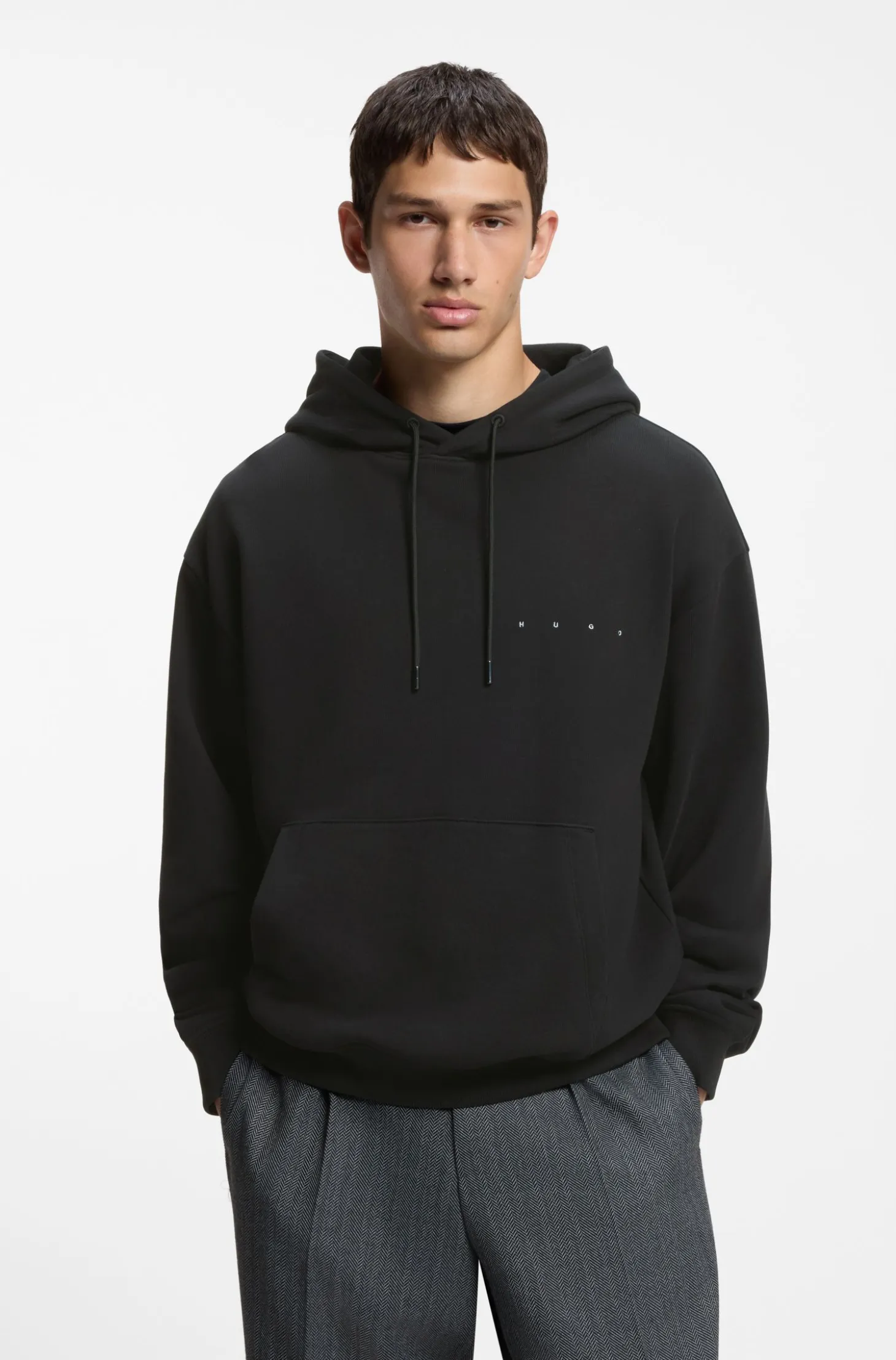 Hoodie aus Baumwolle mit Spaced-Out-Logo und Grafik auf dem Rücken